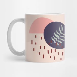 Abstract shapes tropical leaves digital design Mug